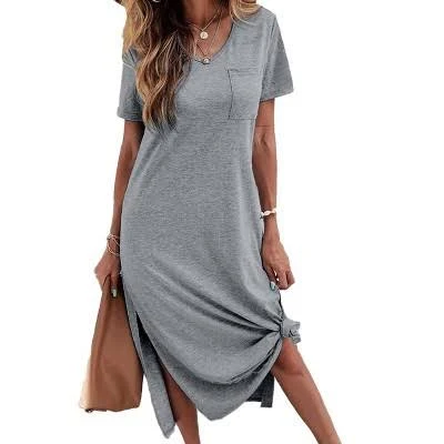dress Imily Bela Women's Casual V-Neck Short Sleeve T-Shirt Dress with Pockets Target $32.56