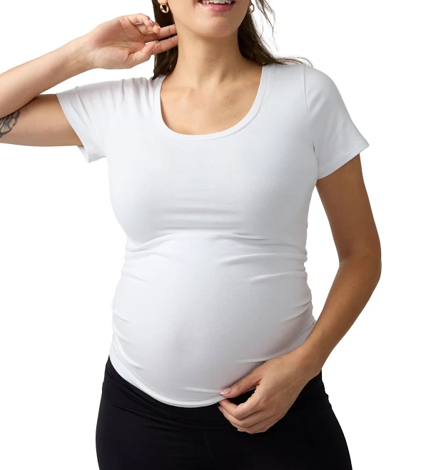 top Ingrid & Isabel Maternity Fitted Scoop Tee Walmart $9.98