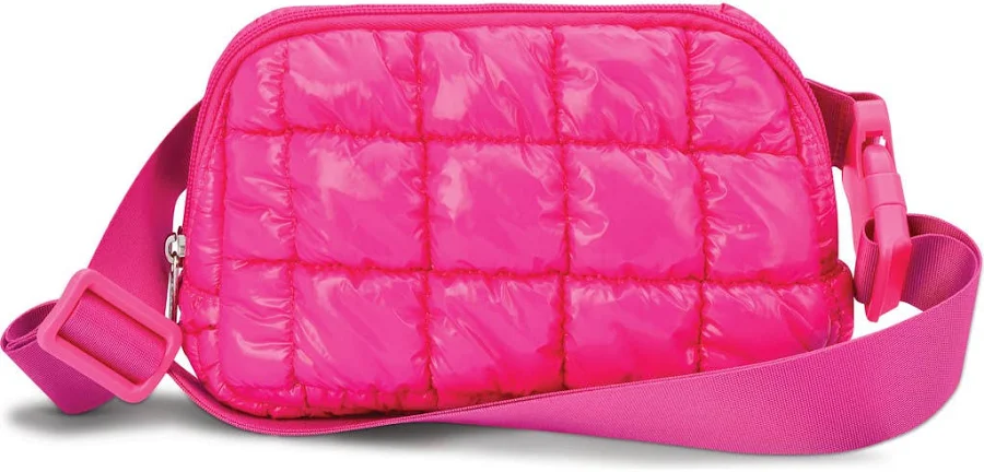 bag Iscream Kids' Hot Pink Shiny Quilted Nylon Belt Bag Nordstrom $32