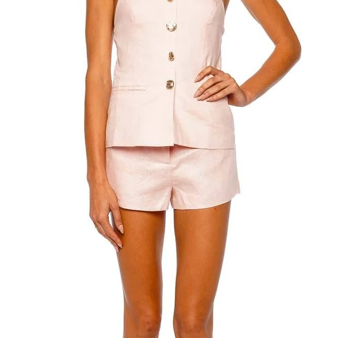 two piece set Jolin High-Waisted Linen Shorts Lola Dré $279