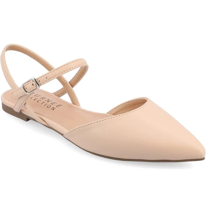 shoes Journee Women's Collection Martine SuperNatural Shades Buckle Pointed Toe Flats ShopSimon $64.99