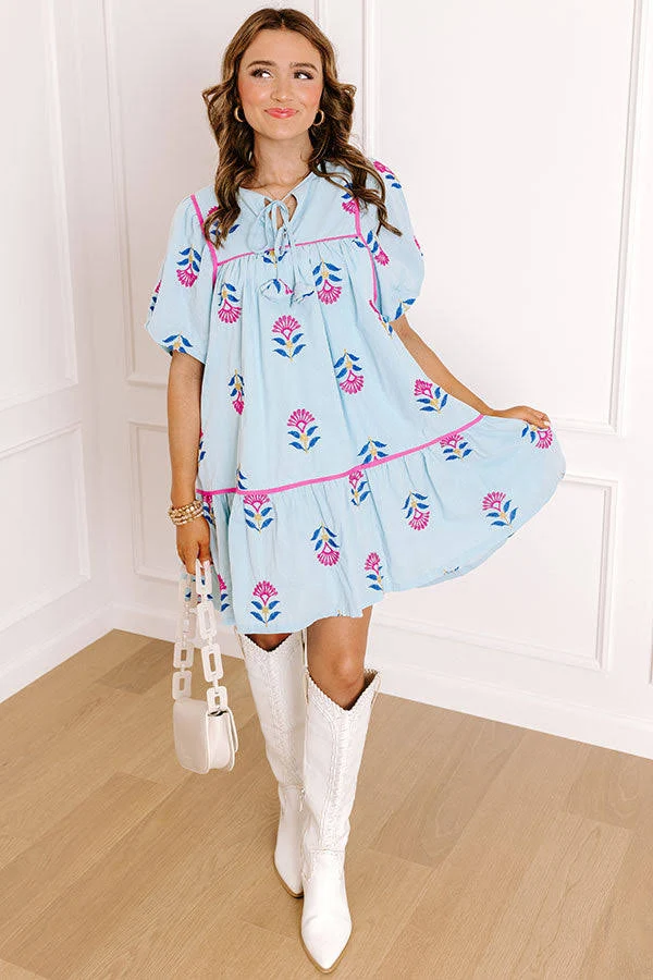 dress Joyful Bloom Floral Embroidered Mini Dress Impressions Boutique $54