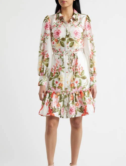 dress Julia Jordan Women's Floral Long Sleeve Tie Belt Shirtdress Nordstrom $129