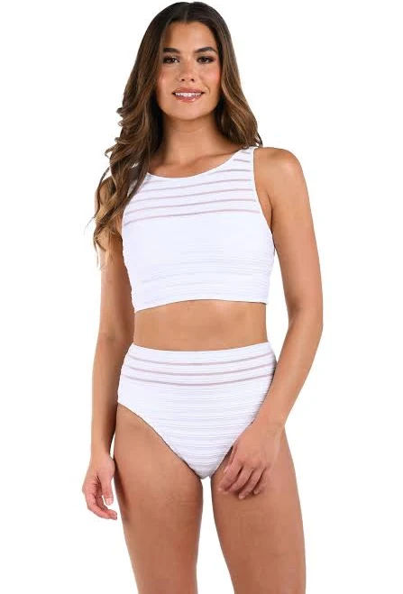 swimsuit La Blanca Women's Fluid Lines High-Neck Midline Bikini Top La Blanca $19