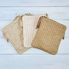bag Ladies Soft Natural Straw Weave Effect Cross Body Bag with Vegan Leather Strap - 3 Colours Available Etsy $20.64