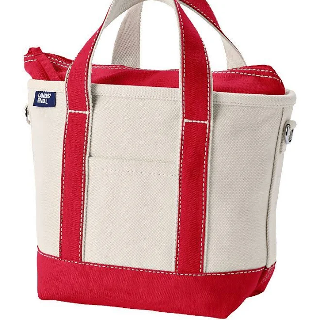 bag Lands' End Small 3 Pocket Zip Top Canvas Tote Bag Kohl's $27.96