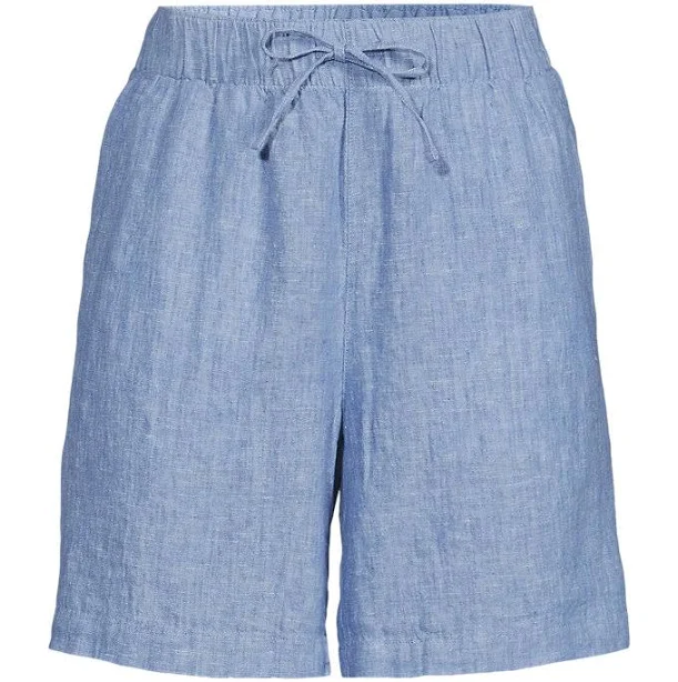 matching set Lands' End Women's Linen High Rise Pull On 7" Shorts Lands' End $44.97