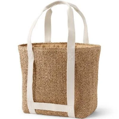bag Lands' End Women's Straw Tote Bag Target $52.46