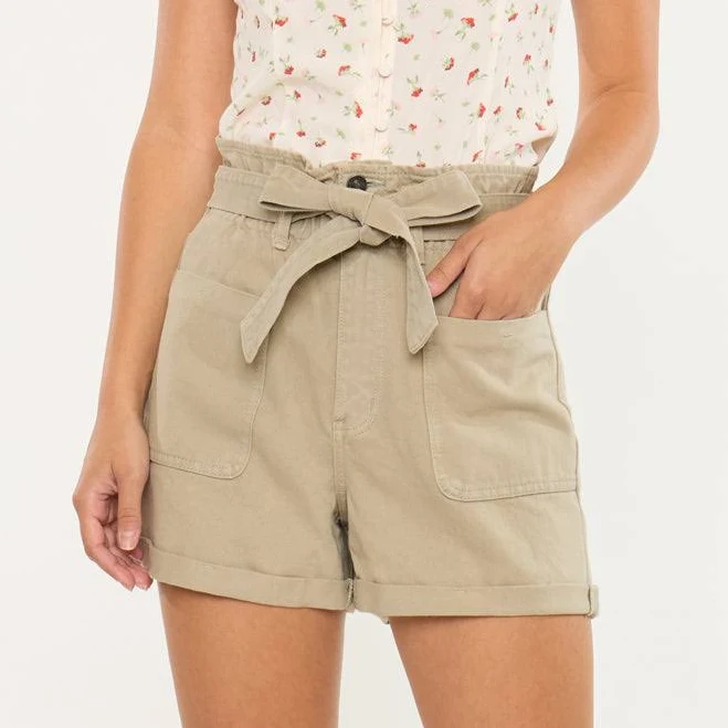 shorts Laquell Ultra High Rise Belted Paperbag Shorts Official Kancan USA $62.5