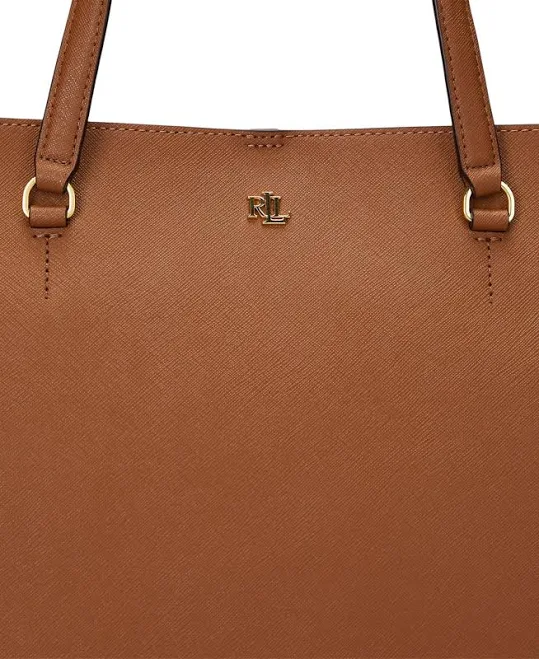 bag Lauren Women's Ralph Lauren Karly Crosshatch Leather Large Tote Macy's $295