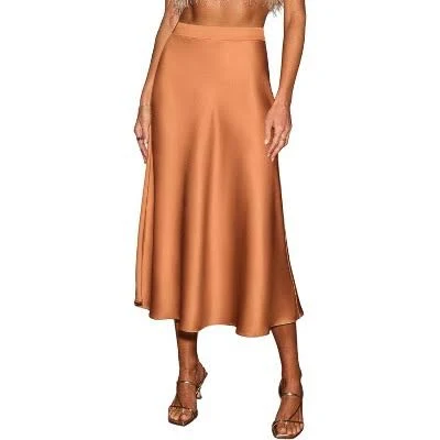 skirt LEVEN Sixteen Women's Flowy High Waist Satin Midi Skirt Target $80.99