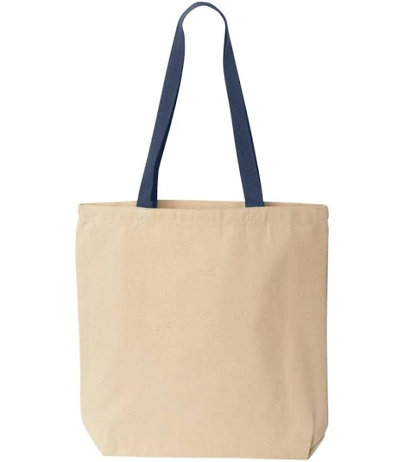 bag Liberty Bags 8868 Natural Tote with Contrast-Color Handles TheParkWholesale.com $4.03