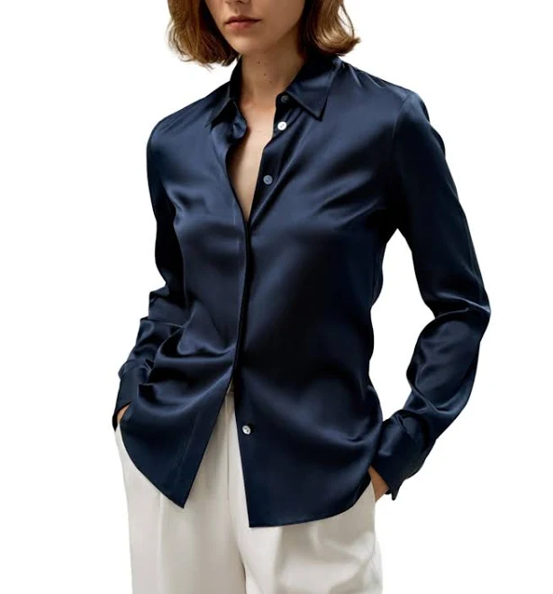 top Lilysilk Women's Elegant Silhouette Silk Shirt Macy's $73.01