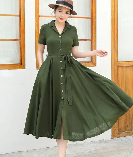 dress Linen Summer Shirt Dress Etsy - Ylistyle $75.65