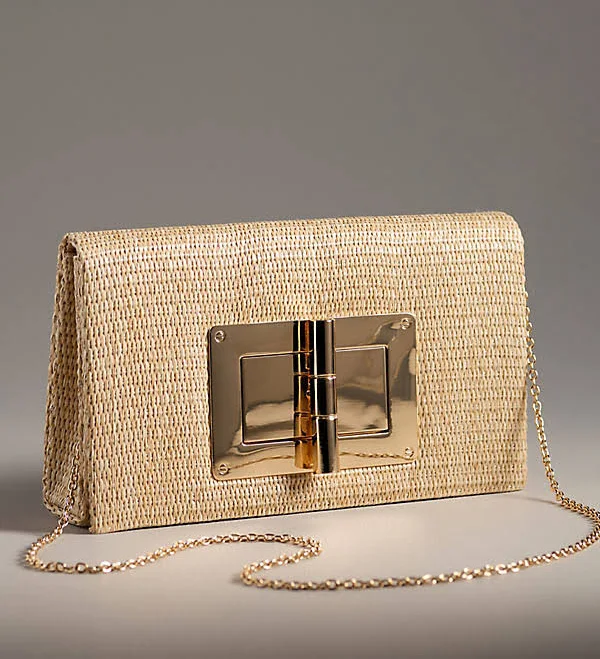 bag Lisi Lerch Lillian Straw Foldover Clutch Anthropologie $110