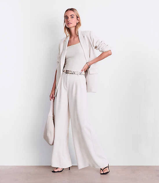 wide leg pants Loft Women's Petite Versa Crepe Drape Palazzo Pants LOFT $59.97