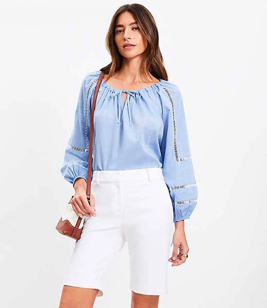bottoms Loft Women's Riviera Doubleweave Bermuda Shorts LOFT $22.44