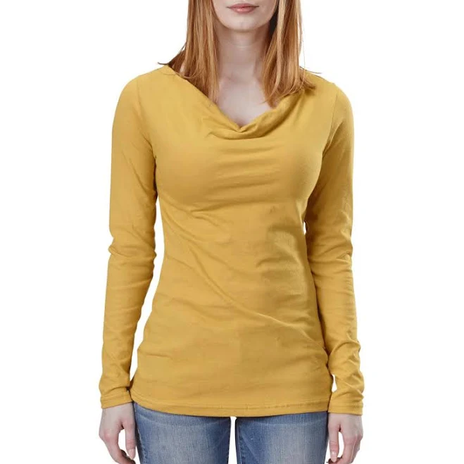 top Long Sleeve Cowl Neck Tee spiritex.net $60