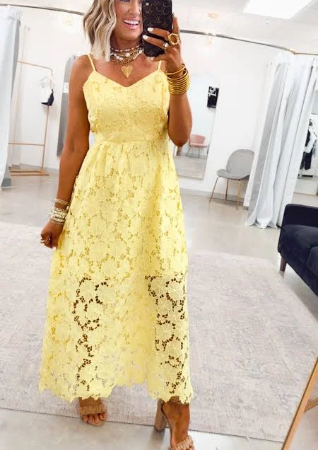sundress Lucia Lace Midi Dress Sparkle Tallahassee $109.95