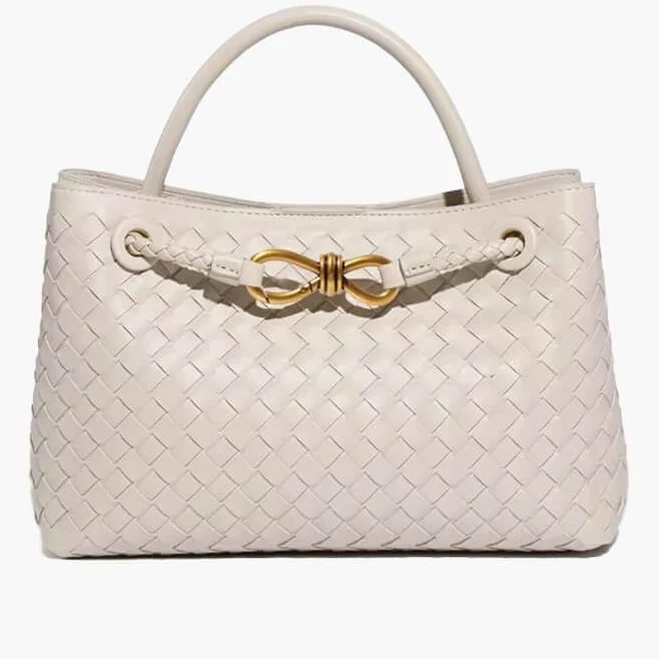 bag Lucia Women's Woven Vegan Leather Handbag with Gold Hardware SOERA $70