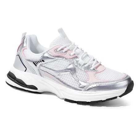 shoes Lucky Step Chunky Fashion Mesh Sneakers Casual Running Walking Shoes,White/Silver,Womens, Women's, Size: 11 Walmart - LUCKY STEP.offical $38.99