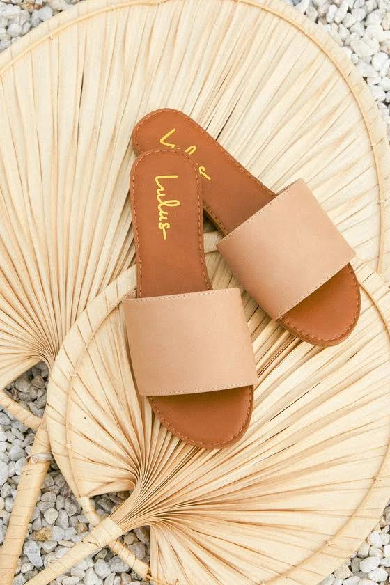 shoes Lulus Addison Natural Slide Sandals Lulus $19