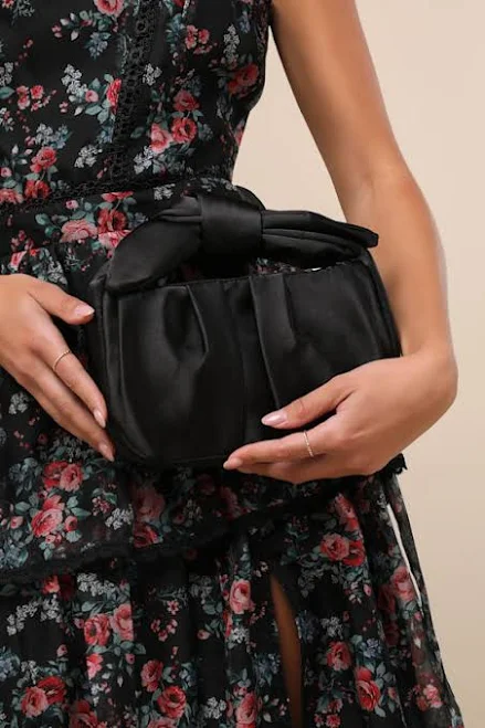bag Lulus Satin Knot Handle Clutch Bag Lulus $31.2