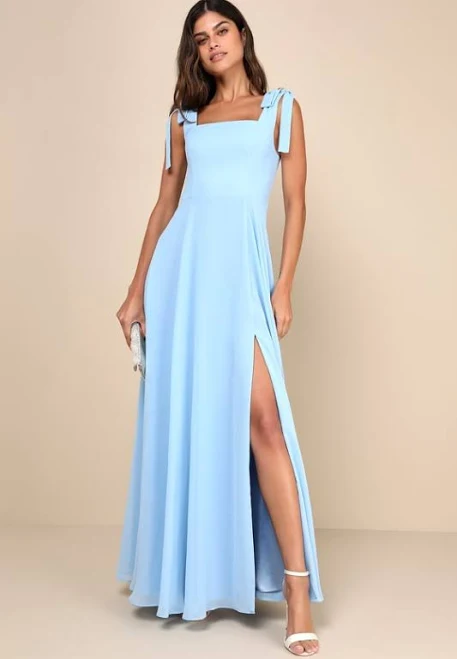 dress Lulus Tie-Strap Square Neck Maxi Dress Lulus $79.2