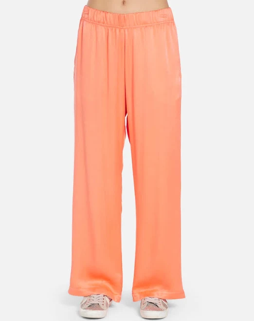 pants MABEL Wide Leg Satin Pants Michael Lauren $110
