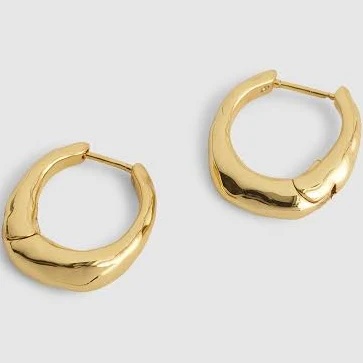 accessory Madewell Hammered Puffy Huggie Hoop Earrings Madewell $24