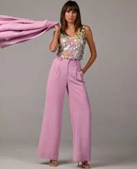 pants Malibu Wide Leg Effortless Drape Trouser Pant Pink Lavender Boston Proper $79.98