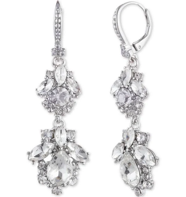 accessory Marchesa Crystal Cluster Double Drop Earrings Dillard's $48