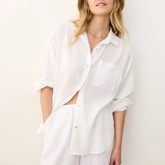 cover up Marine Layer Women's Gracey Oversized Linen Shirt Marine Layer $110