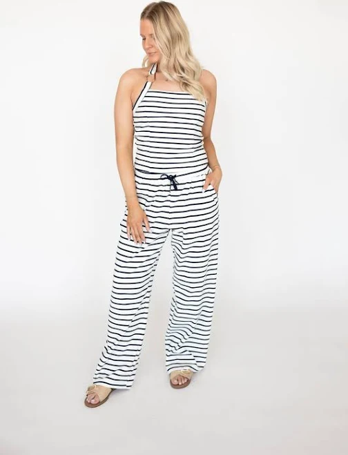 jumpsuit Marlowe Stripe Chain Link Halter Pant Set Gwenna the Label $118