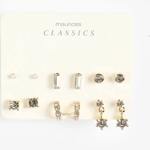 accessory maurices Women's Delicate Gold Stud Earring Set (6 Pack) Maurices $11.04
