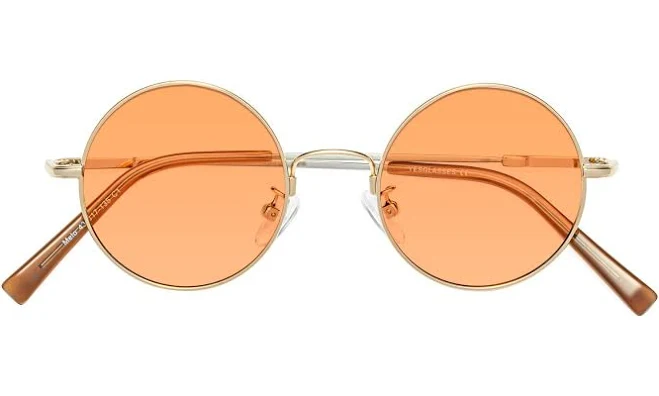 accessory Melo Narrow Flexible Round Tinted Sunglasses Yesglasses $44.4