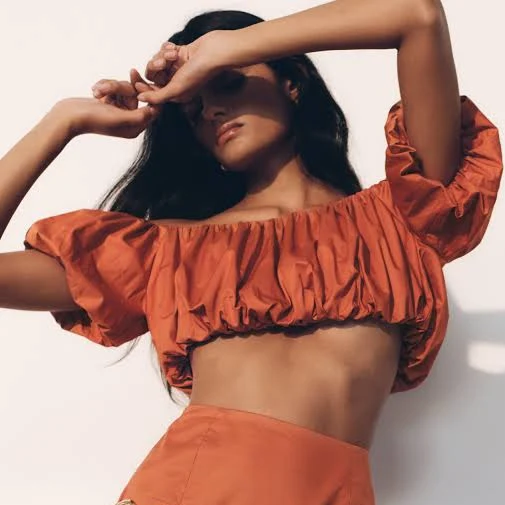 off-shoulder top Meshki Off Shoulder Bubble Top meshki.us $31