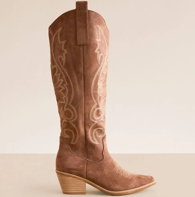 shoes Mi.Im Women's Ivy Western Cowboy Boots with Buckle Buckle $89.99