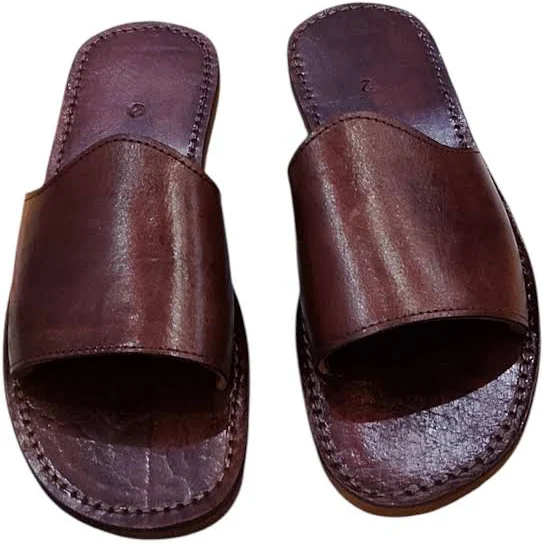 shoes Minimalist Boho Handmade Leather Slides Etsy - Seller $70.37