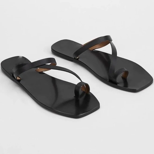 shoes Minimalist Leather Toe Loop Sandals Etsy - Seller $99.99