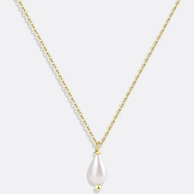 accessory Mint & Lily Dainty Pearl Drop Necklace Mint & Lily $29