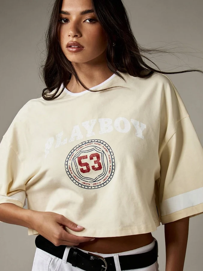 top Missguided Vintage Style Varsity Crop T-Shirt missguided $10.03