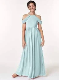 dress Mist A-Line Off the Shoulder Chiffon Dress Azazie.com $24.19