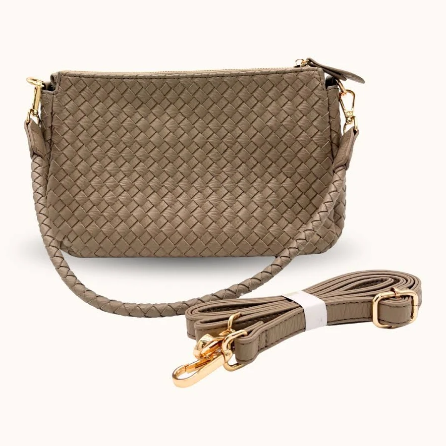 bag Modern + Chic Elle Woven Crossbody Bag Modern and Chic $59