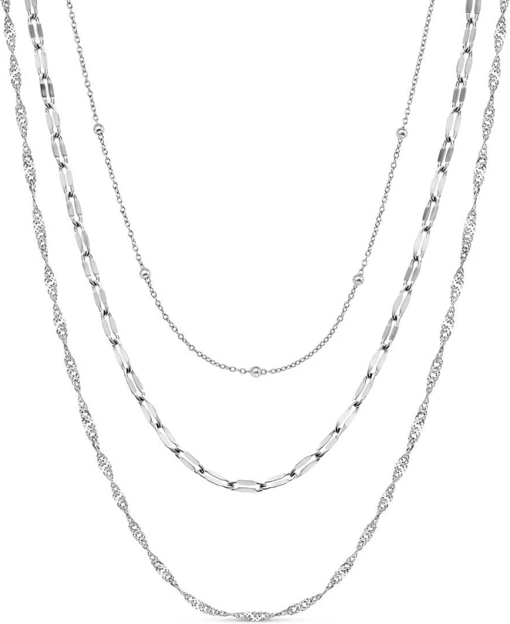 accessory Multi-Chain Layered Silver Necklace Set Abbott Lyon $130