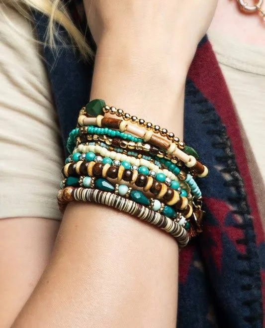 accessory Multi-Layered Bead Bracelet Set Sassafras Clothing Co. $24