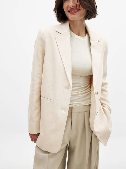 outerwear NA-KD Oversized Tailored Linen Blazer NA-KD $82.46