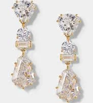 accessory Nadri Women's Luxor Kite Cubic Zirconia Drop Earrings NADRI $36