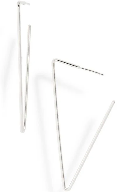 accessory Nashelle Women's Sterling Silver Geo Hoop Earrings Nordstrom $85