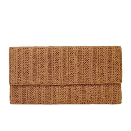 bag Natural Straw Flat Clutch Walmart - Fabianny $29.95